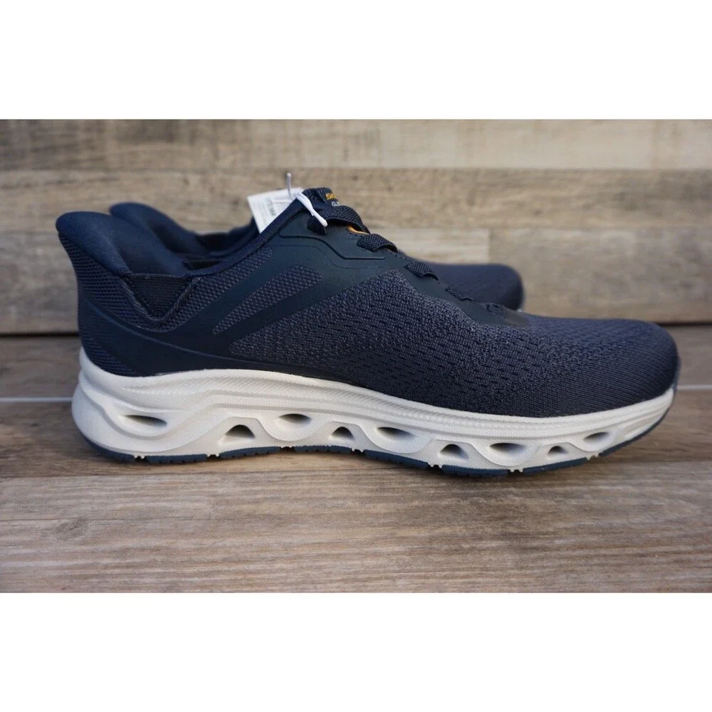 Skechers Swift Fit Hands Free Sneakers Men’s 9.5 Navy Memory Foam Shoes New